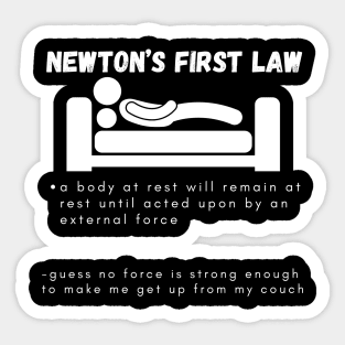 Newton’s First Law Sticker